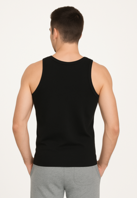 Maiou bărbați din bumbac,Negru, Engros